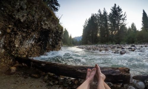 Hot Spring Next To River
