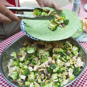 INCREDIBLE COOKS & CERTIFIED FOOD HANDLERS A chicken salad being served.