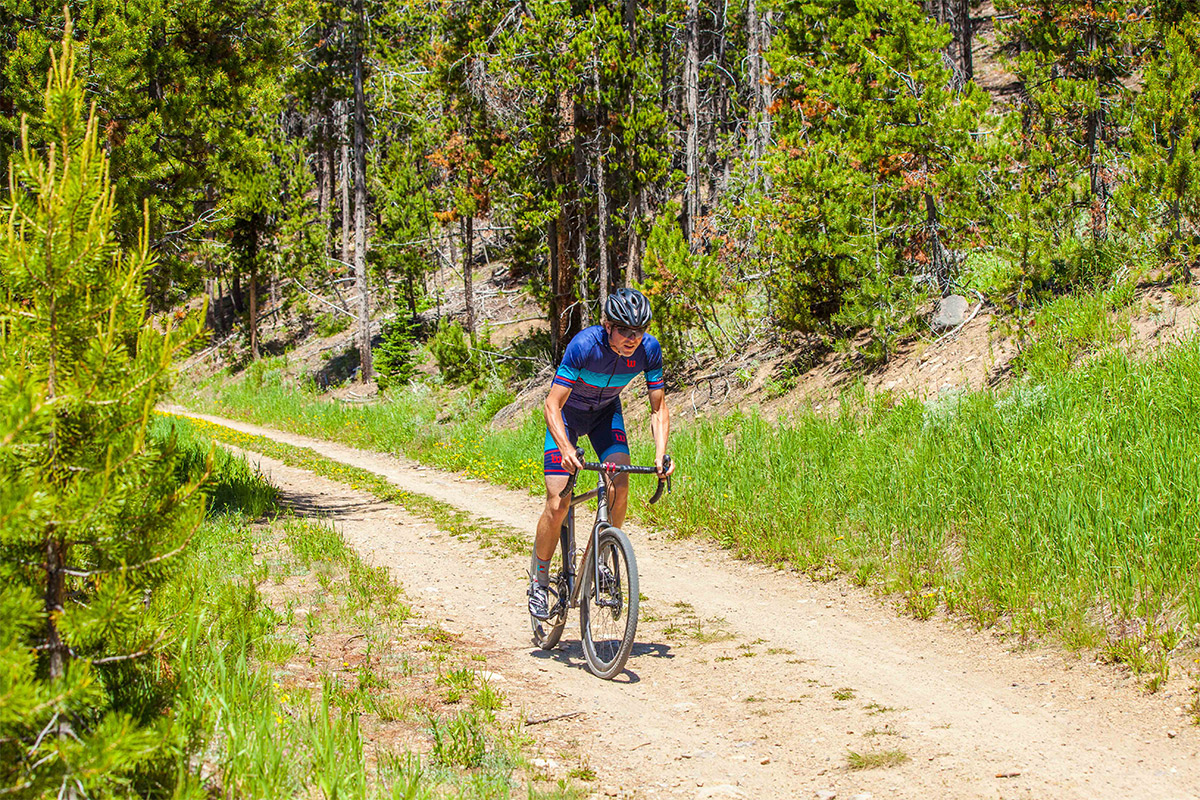 Gravel Trip Gravel biker riding.
