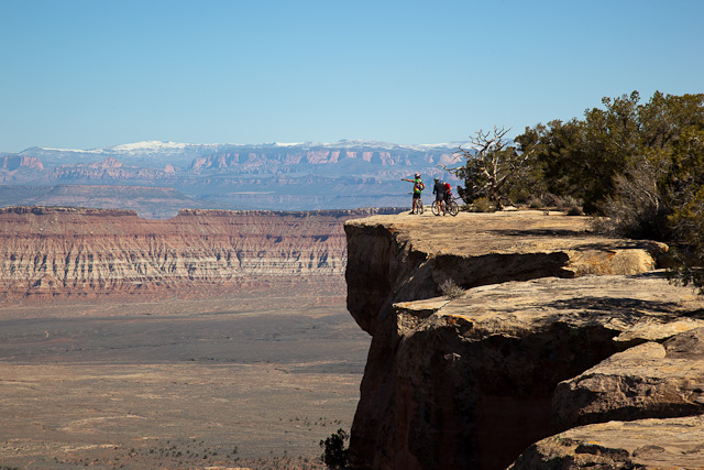 Mountain biking on Little Creek Mesa near Hurricane, Utah.